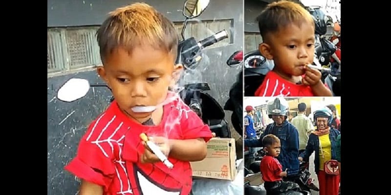 Indonesie Age De 2 Ans Et Demi Il Peut Fumer Jusqu A 40 Cigarettes Par Jour Video