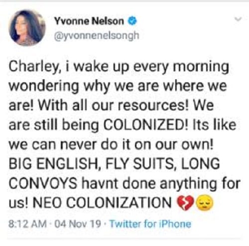 Yvonne Nelson: “le Ghana est toujours sous la colonisation“