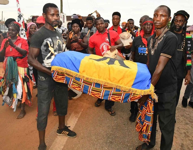 Les restes d'un esclave asservi à la Barbade enterré au Ghana