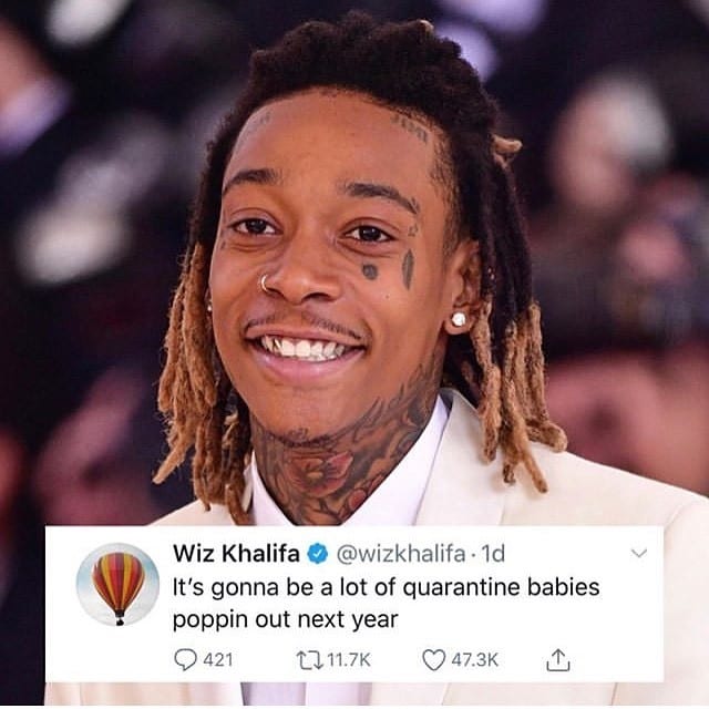 Wiz Khalifa: "Les gens vont accoucher de nombreux bébés 'quarantaine' l'année prochaine"