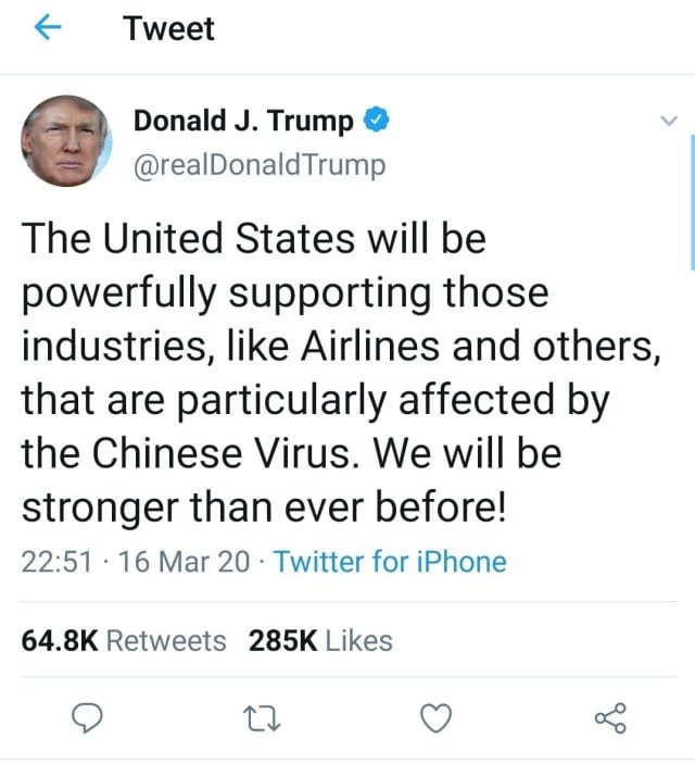 Trump qualifie le coronavirus de «virus chinois»: le ton monte, la Chine réagit!