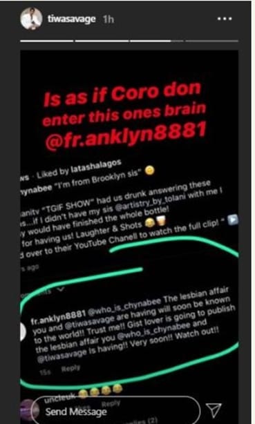 tiwa savage reacts after being accused of being in an intimate relationship with her hairstylist 1 - Tiwa Savage accusée d’être dans une relation lesbienne avec sa coiffeuse