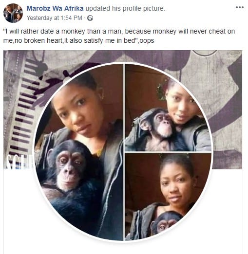 « Je préfère mon singe à un homme, il me satisfait au lit », dixit une jeune Nigériane