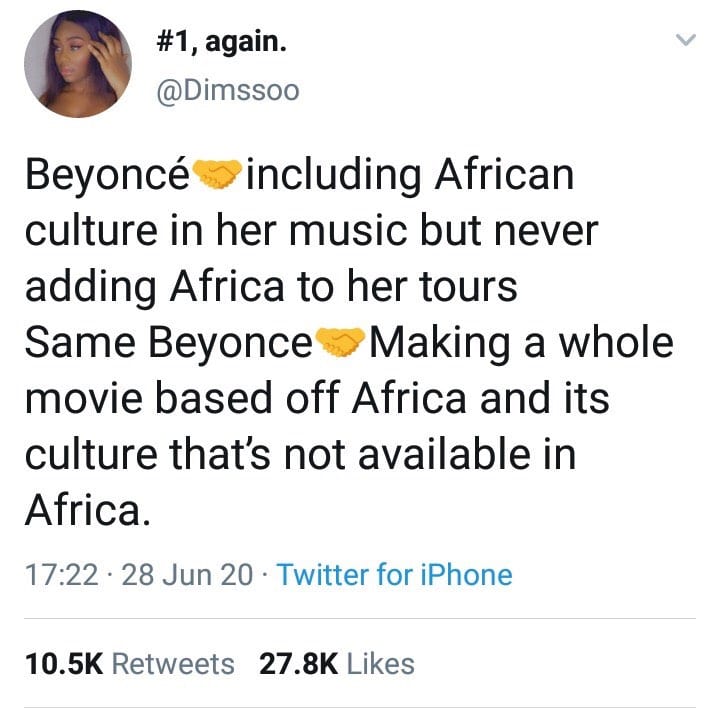 Une Nigériane accuse Beyoncé d'utiliser la culture africaine pour s'enrichir
