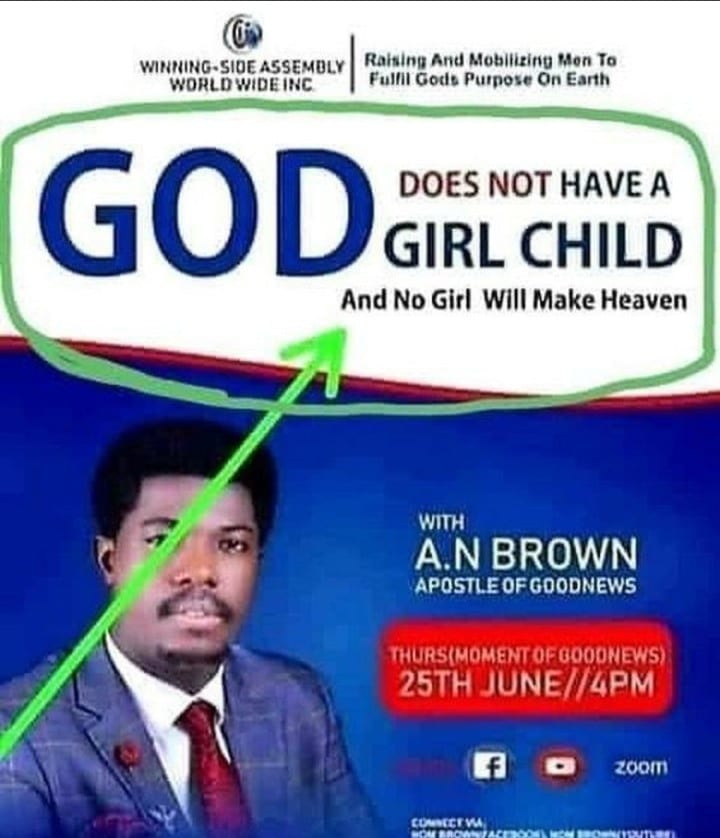 «Dieu n’a pas de fille et aucune fille n’ira au paradis», dixit un pasteur nigérian