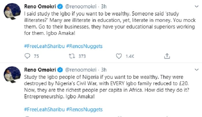 “Étudiez le peuple Igbo du Nigeria si vous voulez être riche” - Reno Omokri